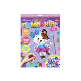 Набір для творчості мозаїка з помпонів "Киця" НТ-35-6