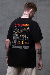 Оверсайз футболка Without з принтом Redbull Black