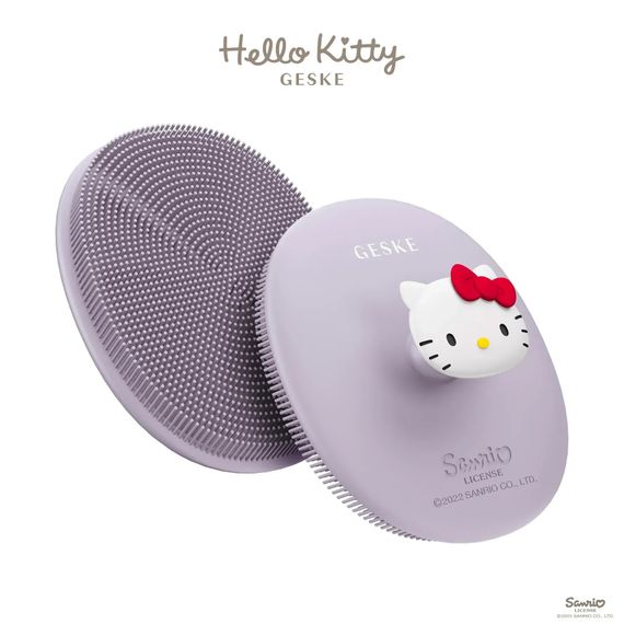 Щетка для лица GESKE Facial Brush 3в1 by Hello Kitty с держателем purple, Фиолетовый | Зображення 5