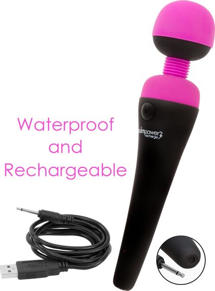Вібромасажер PalmPower Recharge Pink, перезаряджуваний, гнучка головка, тревел-замок | Зображення 4