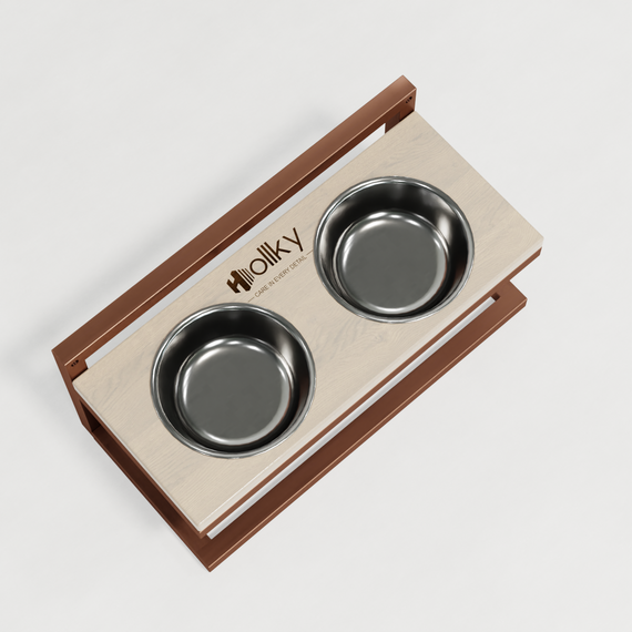 Миски на регульованій підставці для маленьких собак Hollky Flex S (2 × 0.450 л) FS-422523-GLWH | Зображення 4