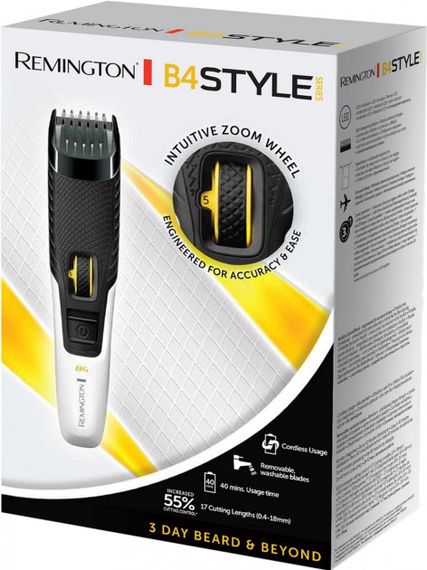 Триммер для бороды Remington MB4000 Style Series B4, самозатач., лезвия,  40 мин., работы, черный (MB4000) | Зображення 9