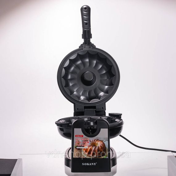 Кексница электрическая 1800 Вт с антипригарным покрытием 37×17×18 (см) Черный SK-BBQ-837 | Зображення 1