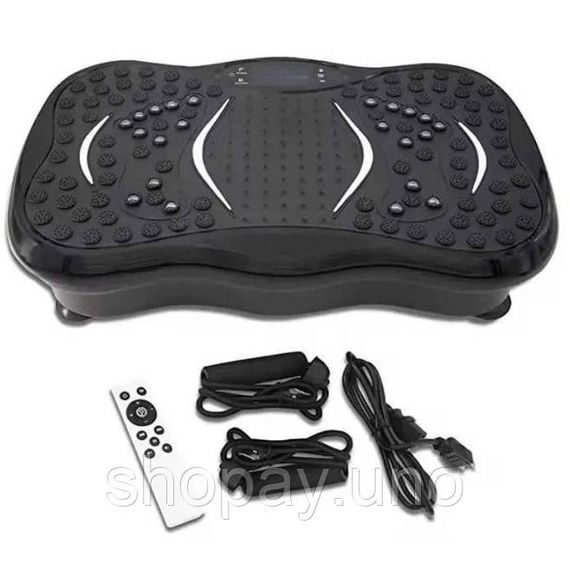 Фитнес вибропластура с Bluetooth, 99 уровней, 5 программ, эспандеры, 150 кг, 52×32×13.5 см | Зображення 2