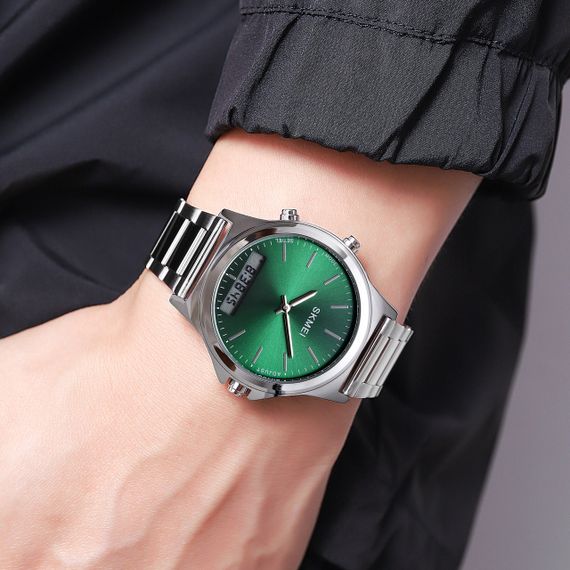 Годинник S2kmei 2120SIGN Silver-Green | Зображення 2
