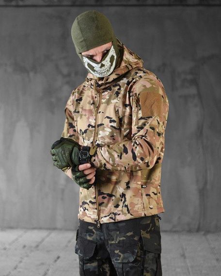 Демісезонна тактична куртка Soft Shell Windstoper мультікам ВТ6541 | Зображення 1