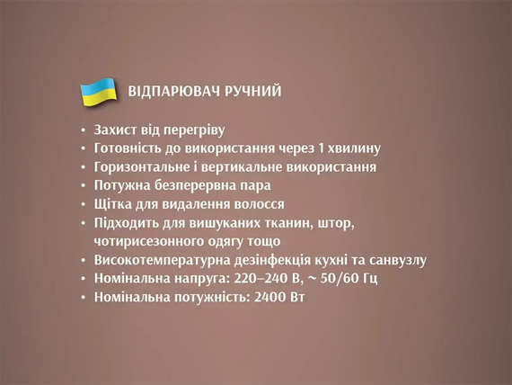 Відпарювач ручний з щітками 2400Вт 250мл BITEK BT-1391B | Зображення 6