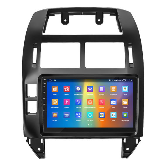 Штатная магнитола 9" Lesko для Volkswagen Polo IV 2001-2005 2/32Gb CarPlay 4G Wi-Fi GPS Prime Вольксваген | Зображення 1