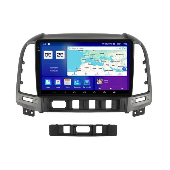 Штатна магнітола серії Mekede M200S 2K під Hyundai Santa Fe 2 2006-2012 (W3) 9 дюймів