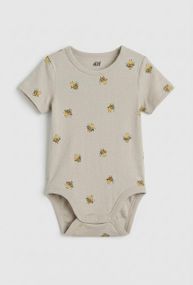 Дитяче боді для новонароджених H&M 62 см Бежевий (0590A)