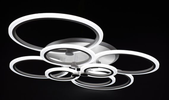 Люстра світлодіодна стельова LED світильник для квартири на стелю лед з пультом 25963 Білий 14х80х103 см. | Зображення 1