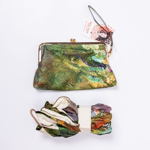 Парасолька механічна «Водні лілії» Моне міцна надійна з поліестеру діаметр 91 см HP-23-1GR