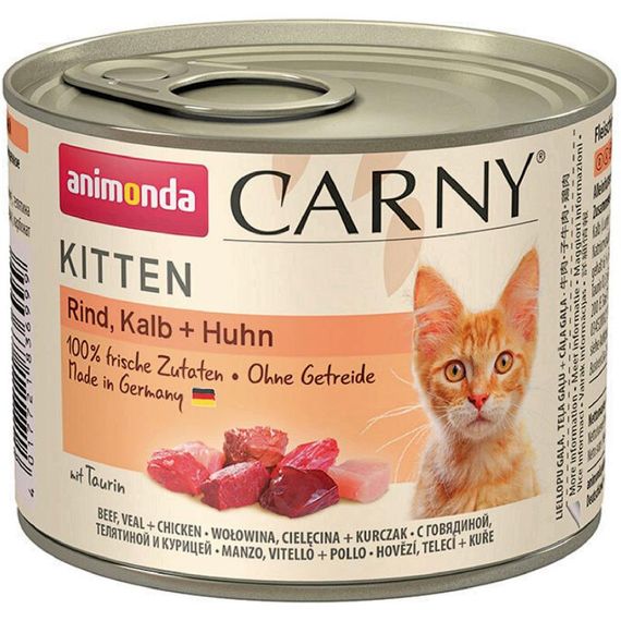 Вологий корм для кошенят Animonda Carny Kitten яловичина та телятина і курка 200 г (4017721836999)