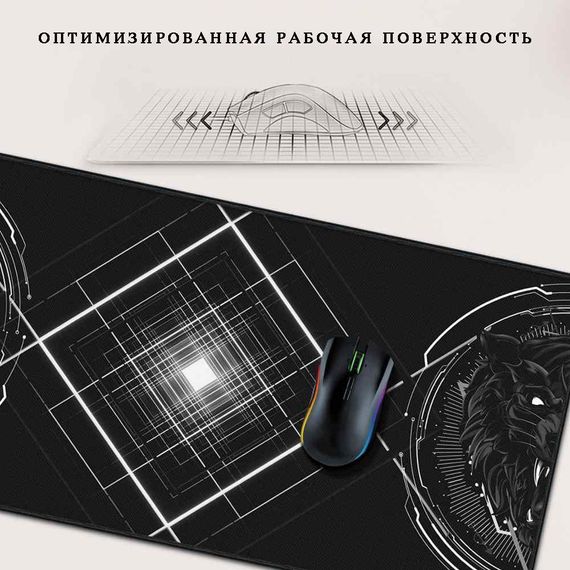 Геймерский коврик, игровая поверхность Primo Geometric Lion 40х90см | Зображення 1