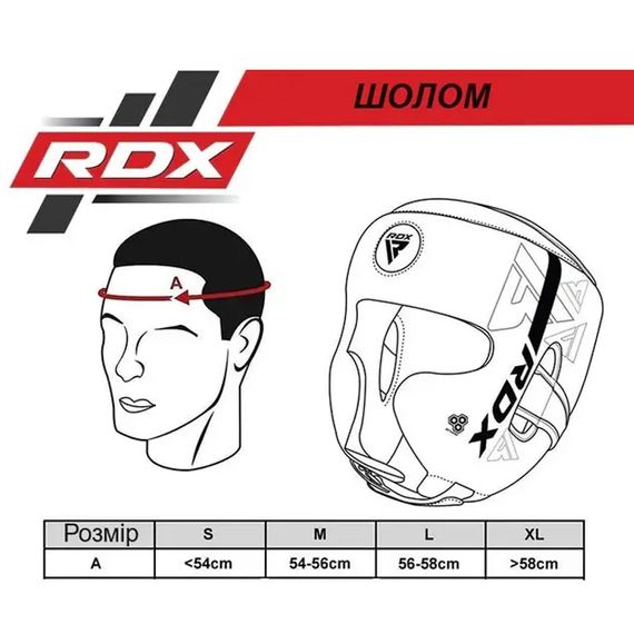 Боксерский шлем RDX F6 KARA Matte Red XL | Зображення 1
