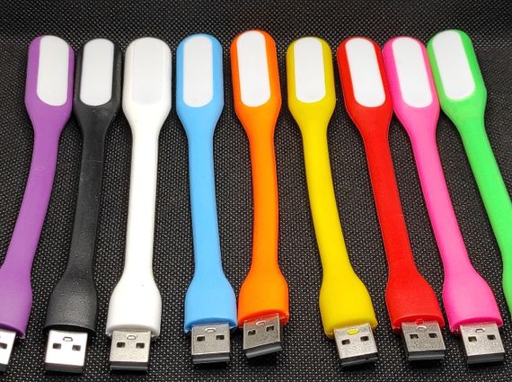 Фонарик USB гибкий Желтый | Зображення 2