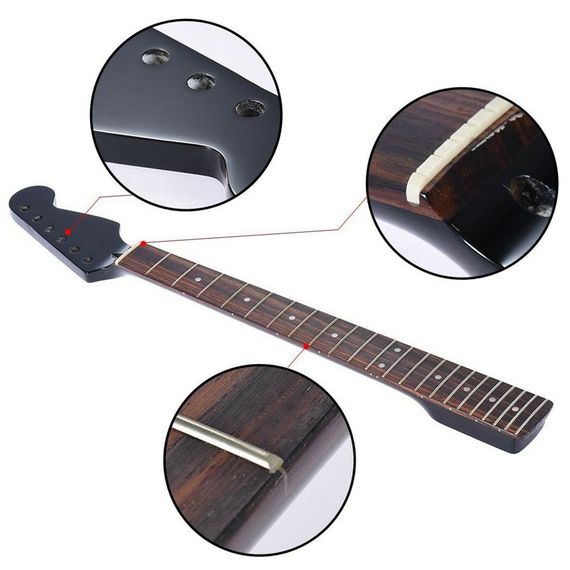 Гриф кленовый винтаж для электрогитары Fender Stratocaster ST палисандр черный