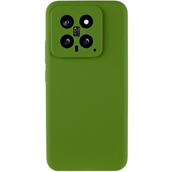 Чохол Silicone Cover Ummi Lakshmi Full Camera (AA) для Xiaomi 14 Зелений / Dark green | Зображення 1