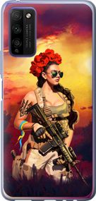 Чехол на Huawei Honor 30 Lite Украинка с оружием "5316u-2074-17620"