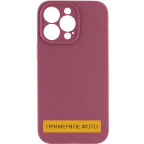 Чехол Silicone Case Full Camera Protective (AA) NO LOGO для Apple iPhone 16 (6.1") Бордовый / Plum