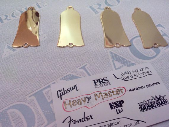 Панель дзвіночок накладка на анкер грифа метал gold пікгард для Gibson Epiphone Cort Les Paul LP | Зображення 5