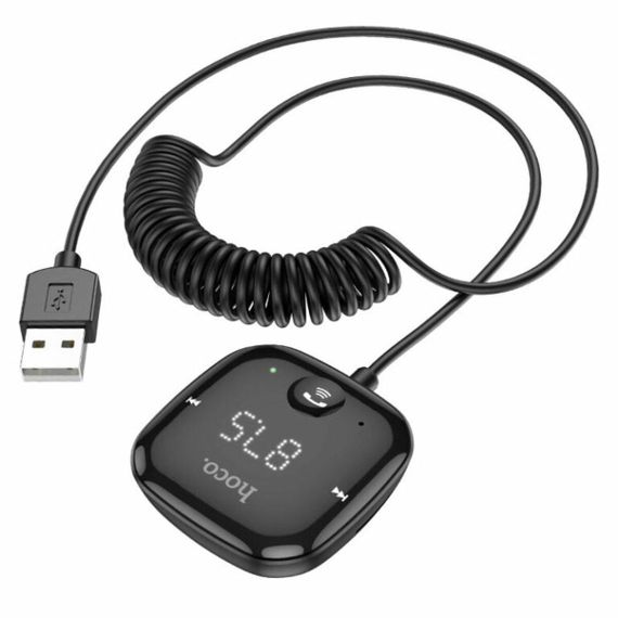 Bluetooth ресивер HOCO E65 Unity car BT FM transmitter Black | Зображення 4