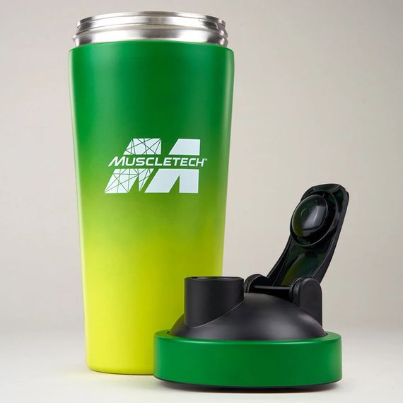 Пляшка-шейкер MuscleTech Shaker Bottle Stainless Steel (Green-Yellow)739 ml | Зображення 1