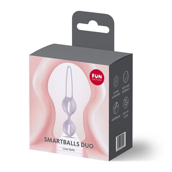 Вагінальні кульки Fun Factory SMARTBALLS DUO Purple, 2 шт, діаметр 3,2 та 3,6 см Sex Aura | Зображення 7