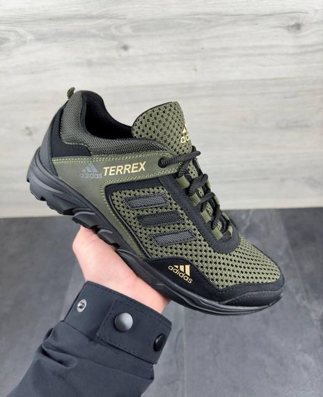 Літні кросівки Adidas сітка колір олива | Зображення 2