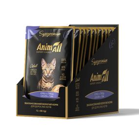 Вологий корм для котів з куркою та тунцем AnimAll Cat Chicken Tuna, 80 гр
