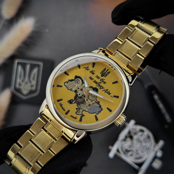Класичний чоловічий годинник Awarder 022 Gold-Gold Automatics Metall Не Забуду Дім | Зображення 5