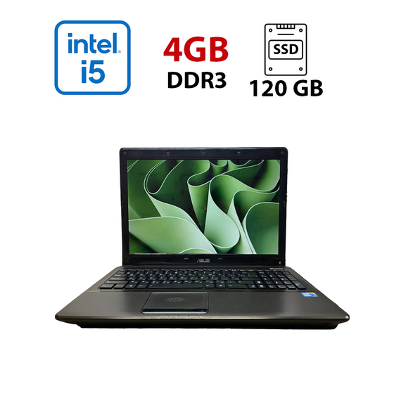 Ноутбук Б-класс Asus X52F / 15.6" (1366x768) TN / Intel Core i5-460M (2 (4) ядра по 2.53 - 2.8 GHz) / 4 GB DDR3 / 120 GB SSD / Intel HD Graphics / WebCam б/у