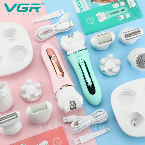 Электробритва депилятор VGR, Эпилятор электроэпилятор, Электроприбор для чистки пяток BC-84 | Зображення 6