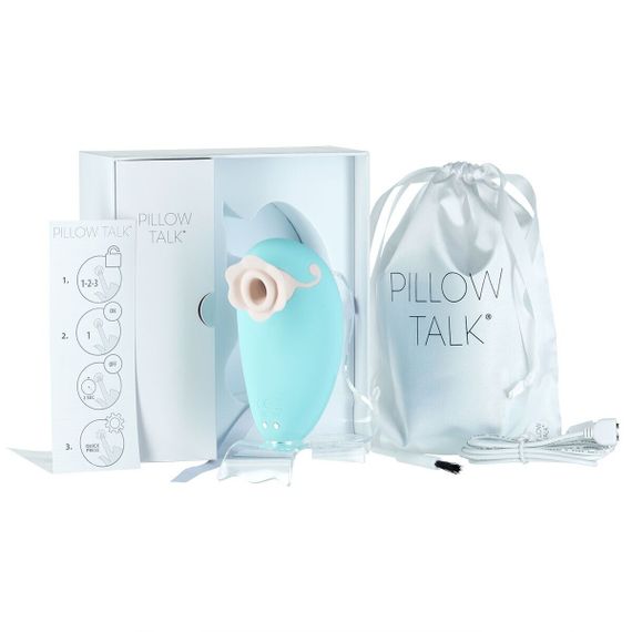 Розкішний вакуумний кліторальний стимулятор Pillow Talk - Dreamy Teal із кристалом Swarovski | Зображення 4