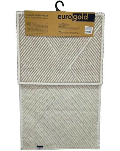 Набір килимків для ванної Eurogold Moana BRT0206 2 предмети бежевий | Зображення 6