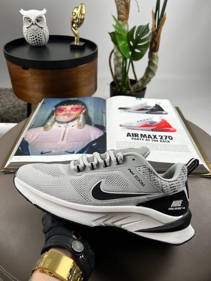 Чоловічі кросівки Air Zoom Light Grey Black  (текстиль) A4079 | Зображення 3