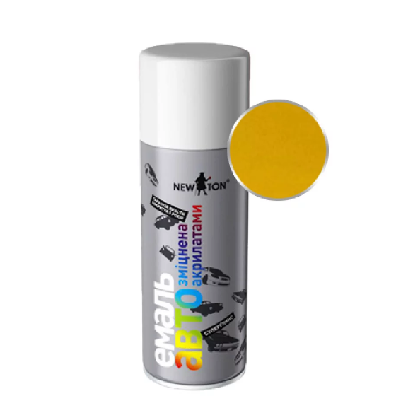 Автоемаль 400мл 1035 жовтий аерозоль NEW TON
