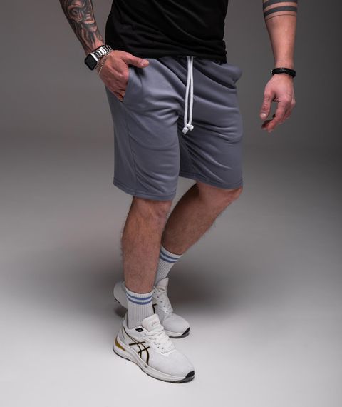 Мужские классические шорты трикотажные с карманами RA2246  цвет серый, размер М | Зображення 4