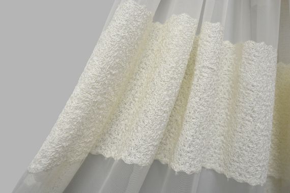 Тюль сетка с вышивкой Kayra AD83455 кремовый | Зображення 1