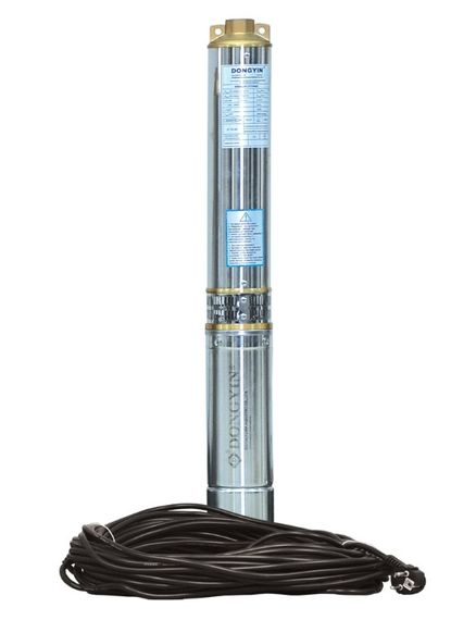 Насос відцентровий свердловинний DONGYIN 1.1кВт H 87(66)м Q 100(60)л/мин Ø102мм (кабель 45м) 777474