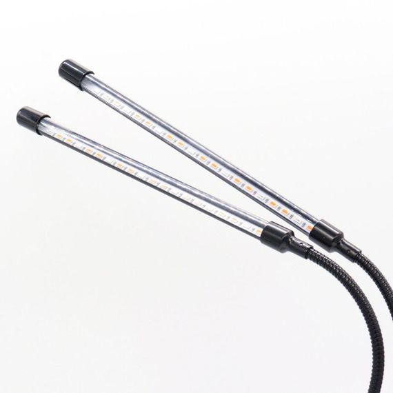 Фітолампа для рослин на 2 гілки від USB, з таймером, 20 Вт, L2 / Настільна LED лампа з регулюванням яскравості / Гнучкий | Зображення 7