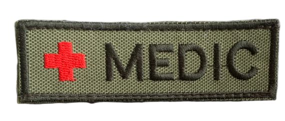 Шевроны  Щиток "+ Medic роз. ХАКI" с вышивкой