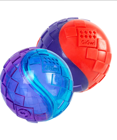 Іграшка для собак "М'яч з піщалкою GIGWI BALL  гумові розмір 6 см. 1 шт блакитний