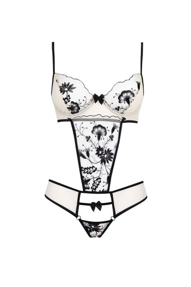Боди Beauty Night SAVANNAH TEDDY Экрю S/M | Зображення 4