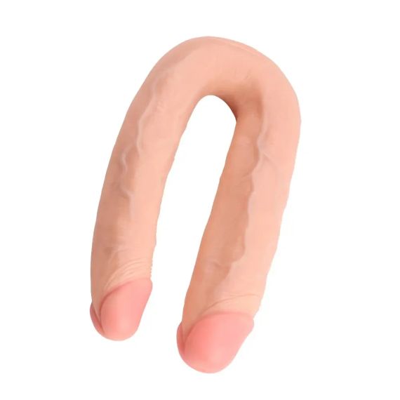 Фалоімітатор подвійний Chisa Ballsy Super Cock Her-Her Overlap, бежевий sexstyle | Зображення 2