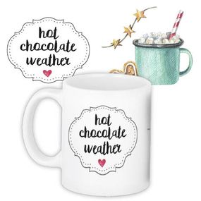 Чашка з принтом Hot chocolate weather 330 мл (KR_22NG006)