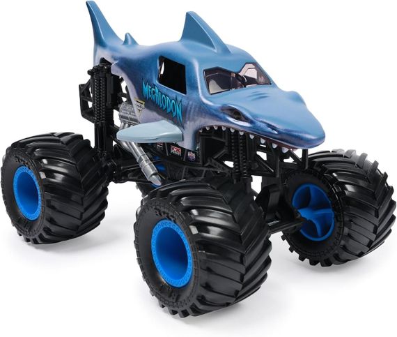 Оригінал Monster Jam Megalodon Монстр-трак 1:24 Акула Мегалодон Металевий кузов | Зображення 1