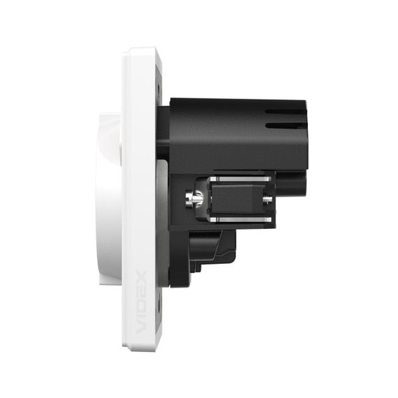 Розетка одинарна із заземленням USB-A+C 20W біла матова VIDEX NOTA (VF-NT-SK1GUC-WH) | Зображення 2