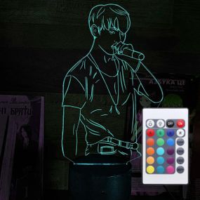 Акриловий світильник-нічник з пультом 16 кольорів Чон Чонґук tty-n001519