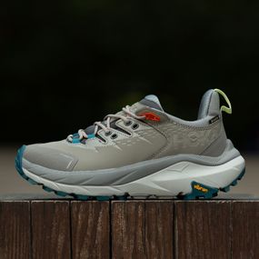 Кросівки демісезонні шкіряні Hoka GTX колір сірий